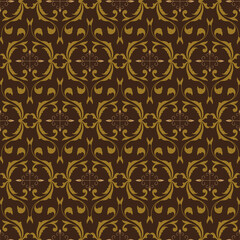 Unique pattern in Indonesia batik style with a simple blend of green olive and brown color.
