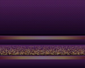 Luxury dark purple background with golden glitter