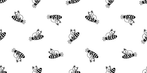 dog seamless pattern french bulldog vector space rocket bomb pet puppy animal scarf isolated repeat wallpaper tile background cartoon illustration doodle design © CNuisin