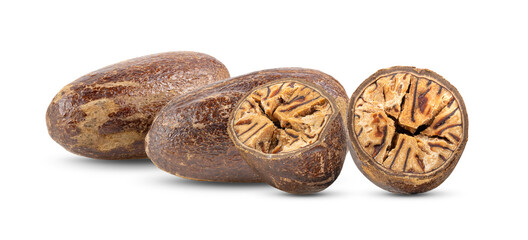 Obraz premium nutmeg isolated on white background