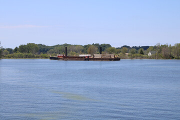 barge on the river