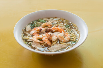 prawn noodles with soup