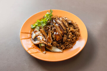 Braised duck rice singapore hawker food