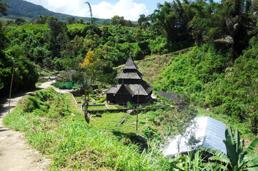 WEST SUMATERA, INDONESIA -JUNE 8, 2014: Tuo Kayu Jao Mosque is located in West Sumatra, Indonesia....