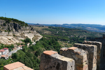 Fototapeta na wymiar View from the Caccuri Castle Terrace