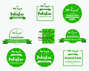 vector illustration for Pakistan independence day-14th August, greeting, banner, flyer, stickers for promotional advertisement  