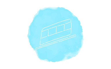 アナログ手書き風のゆるいタッチのアイコン タクシー Background Wall Mural Backgrou Tkm