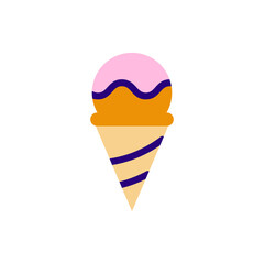 ice cream icon vector illustration flat style. food icon set.