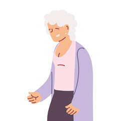 grandmother old woman smiling cartoon