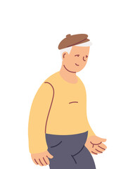 Fototapeta premium grandfather old man smiling cartoon