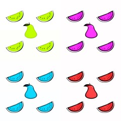 seamless pattern with colored eyes