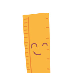 ruler with happy face cartoon