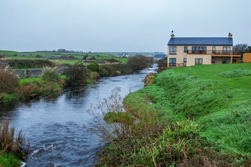 Fototapeta na wymiar Countryside of Ireland. County Clare in Ireland. Photographed in 2011.