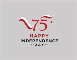 75 Years Indonesian Independence day. Banner, background.
