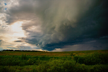 Obraz na płótnie Canvas Stormy Weather over Clear Lake Manitoba Canada