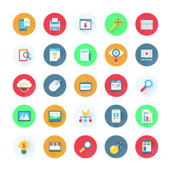 Digital Marketing Colored Vector Icons 7