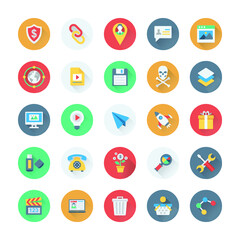 Digital Marketing Colored Vector Icons 9