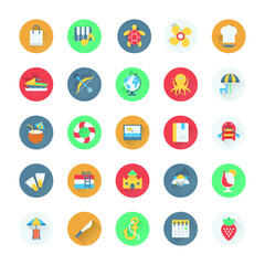 Summer and Holidays Vector Icons 6