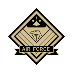 army badge logo isolated on white background, vector illustration
