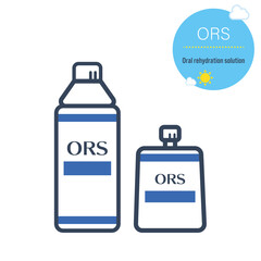 It is an illustration of the oral rehydration solution. Vector image.