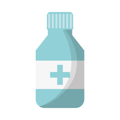 Obraz premium medicine bottle drug line and fill style