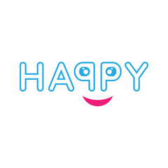 Logo design about be happy concept