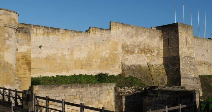The main gate of the castle. Caen, Calvados department, Normandy, France. 