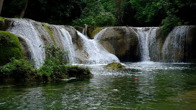 Chet Sao Noi waterfall in Khao Yai National Park, Saraburi province, Thailand.