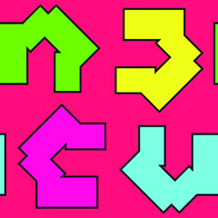 Abstract background shapes on a pink background, texture for design, seamless pattern, vector illustration