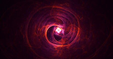 3D rendering abstract multicolor fractal light background