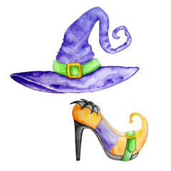 watercolor illustration costume halloween