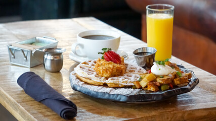 Fancy Chicken and Waffles