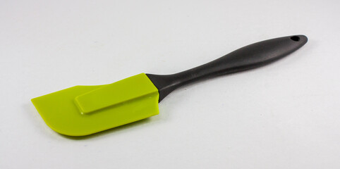 Rubber spatula on white background