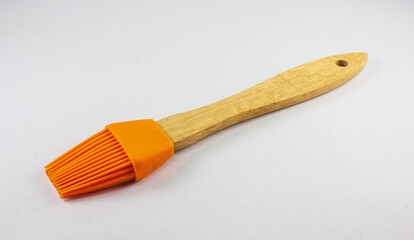 Silicone brush on white background