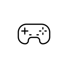 Wireless game controller icon  in black line style icon, style isolated on white background
