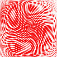 Red points polka dot pop art halftone pattern
