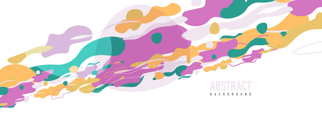 Trendy liquid style shapes abstract design, dynamic vector background for placards, brochures, posters, web landing pages, covers or banners