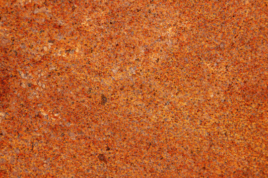 Rusty Iron Orange And Red Monochrome Bright Texture Background