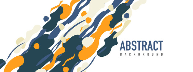 Trendy liquid style shapes abstract design, dynamic vector background for placards, brochures, posters, web landing pages, covers or banners