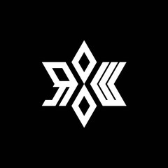 RW monogram logo with star shape and luxury style