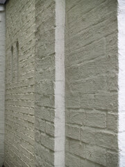 Plastered bricks
