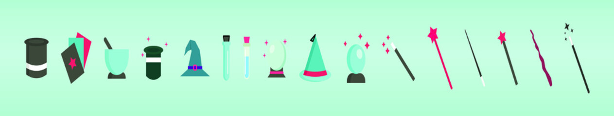 magician hat and magic wand icon. vector illustration