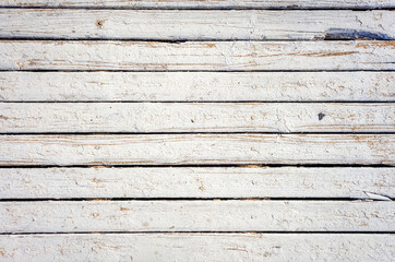 Obraz na płótnie Canvas White wooden plank background texture