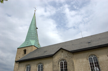 Fototapeta na wymiar The evangelical church in Kalletal-Luedenhausen, Germany