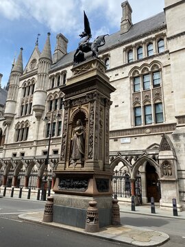 Phoenix Monument marking boundary between City of London and Westminster, England