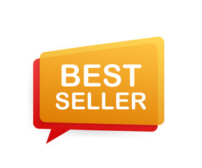 Megaphone Hand, business concept with text best seller. Vector stock illustration