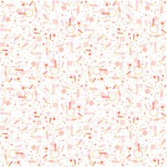 Seamless pattern with geometric shapes. Texture background with gradient elements. Memphis style on white background. Abstract light wallpapers for websites, applications, flyers and banners.