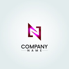 N type logo design