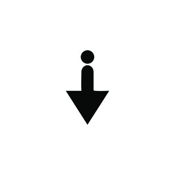 arraw and i letter vector logo initial