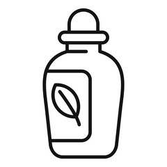 Phytotherapy plant bottle icon. Outline phytotherapy plant bottle vector icon for web design isolated on white background